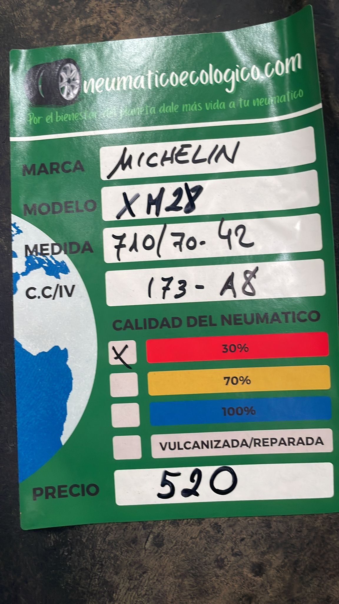 MICHELIN 710/70R42 – Neumático Ecológico