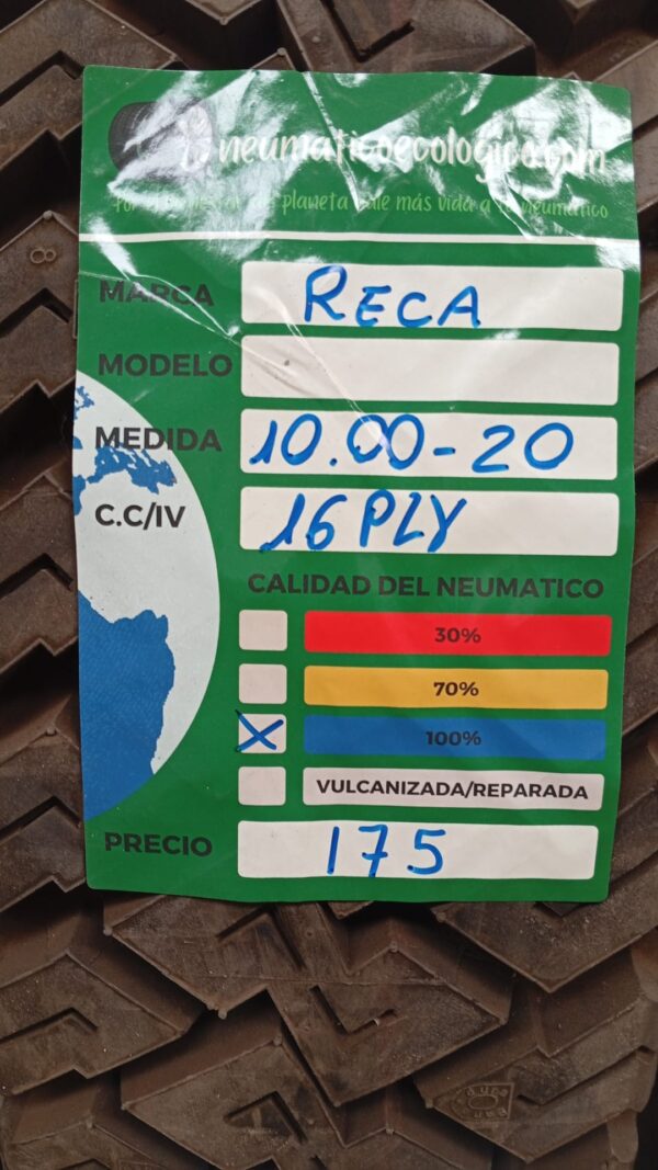 RECAUCHUTADA 10.00-20 - Imagen 3
