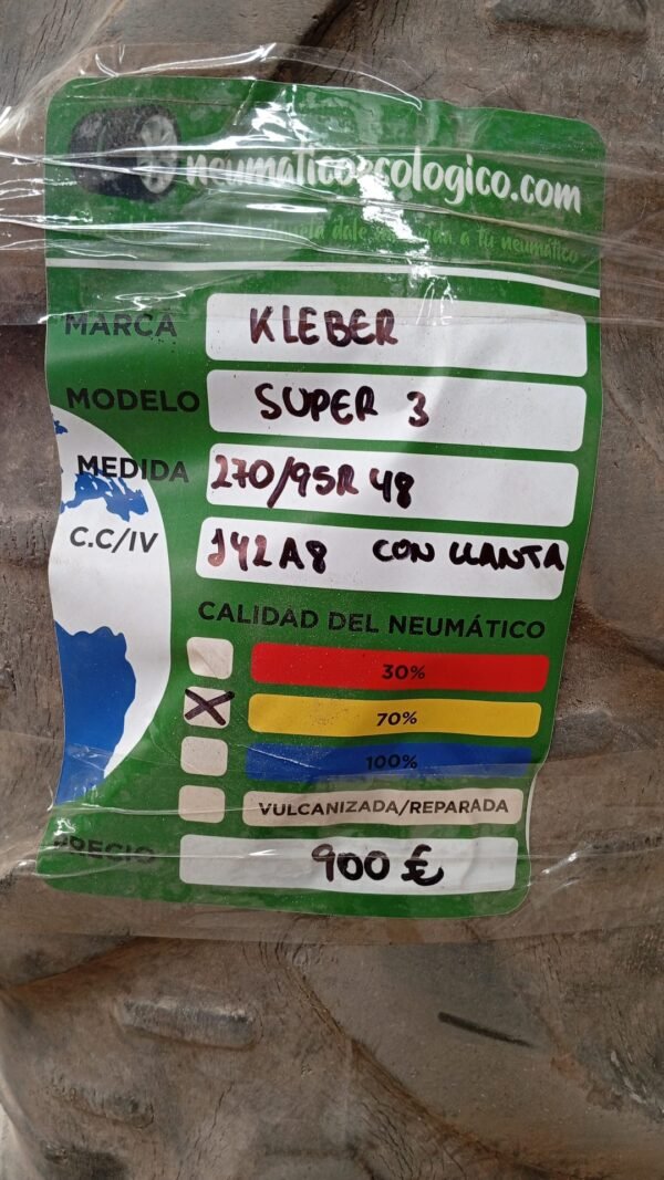 KLEBER 270/95R48 + LLANTAS COMPLETAS