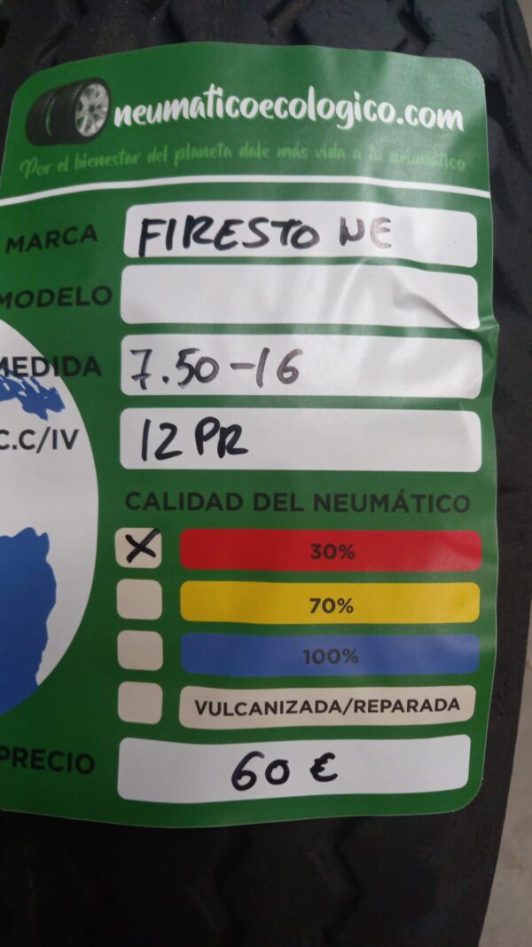 FIRESTONE 7.50-16