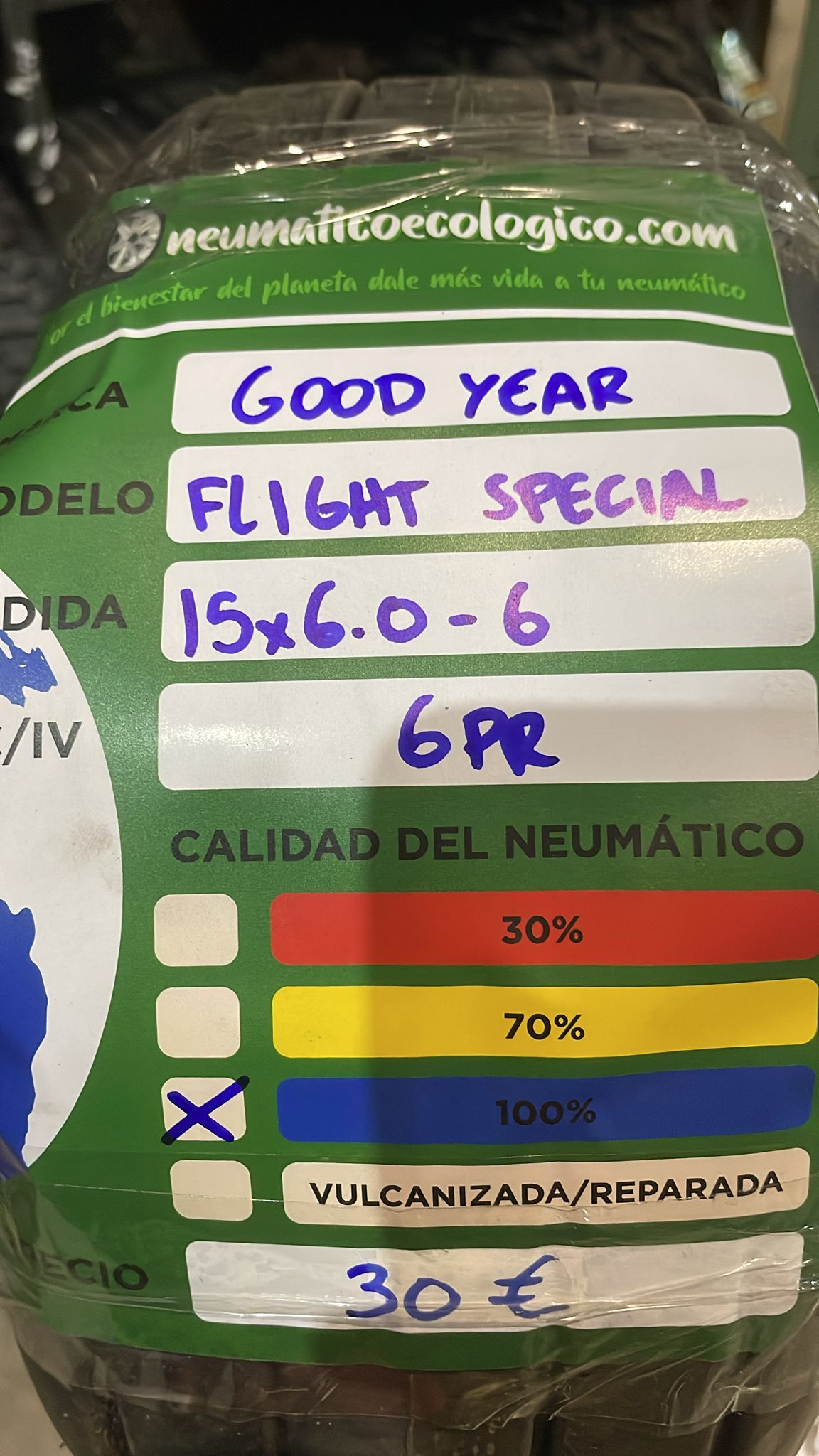 GOODYEAR 15X6.0-6 - AVION