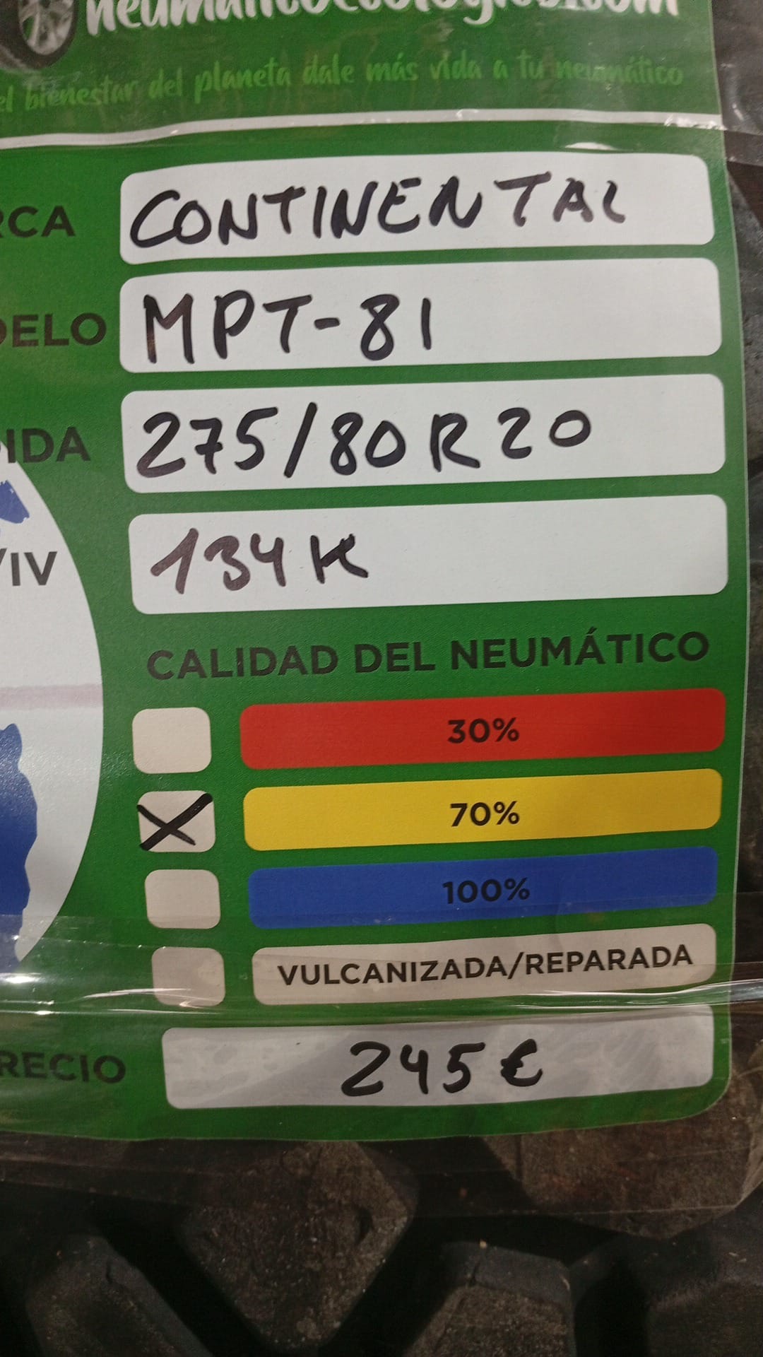 CONTINENTAL 275/80R20