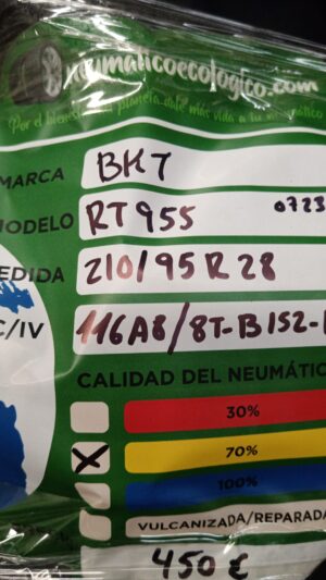 BKT 210/95R28 + LLANTA COMPLETA